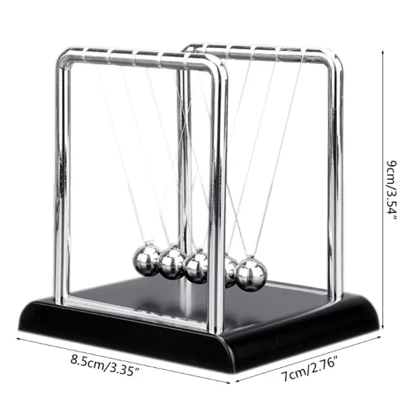Portable Newtons Cradle Balance Metal Ball Science Physic Toy Fingertip Fidget Swinging Ball Toy for Desktop Anti-stress - Image 6