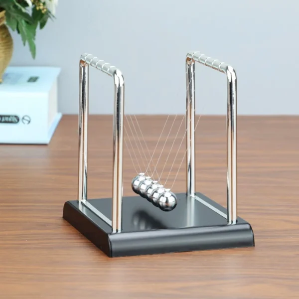 Portable Newtons Cradle Balance Metal Ball Science Physic Toy Fingertip Fidget Swinging Ball Toy for Desktop Anti-stress - Image 4