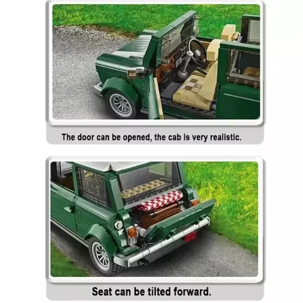 MOC Classic Technical Green CAR Model Compatible 10242 Building Blocks Sets Automobile Vehicle Education Toys Birthday Christmas - Image 4