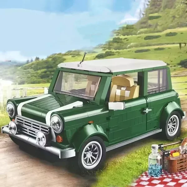 MOC Classic Technical Green CAR Model Compatible 10242 Building Blocks Sets Automobile Vehicle Education Toys Birthday Christmas - Image 2