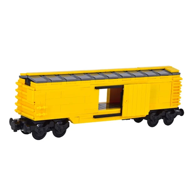 MOC Creative Expert Creative City Yellow flat top truck Brick Block Children's DIY Toy for children gifts - Image 3