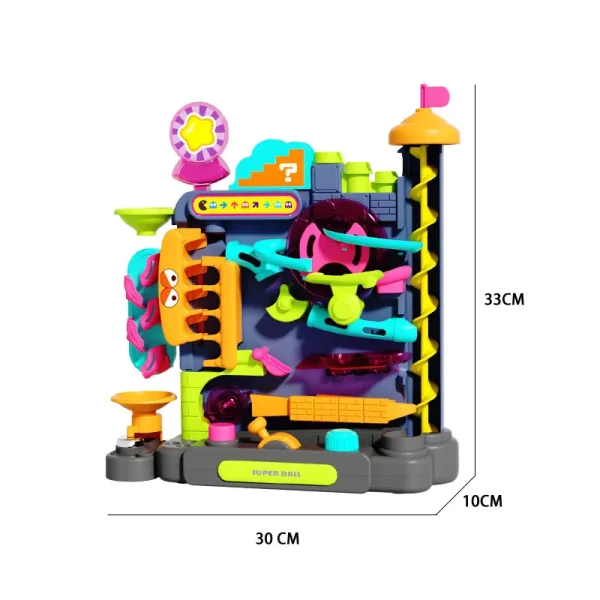 Educational Montessori Toy Multi-Layer Track Adventure Game Rail Rolling Ball Model Interactive Brain for Children Kids - Image 3