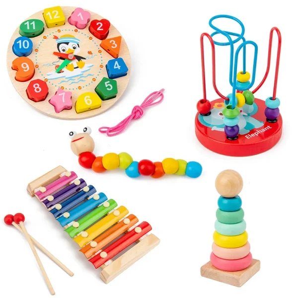 9 in 1 Wooden Montessori Toys Boy Girl Gift Baby Development Games Wood Puzzle for Kids Educational Learning Toy - Image 6